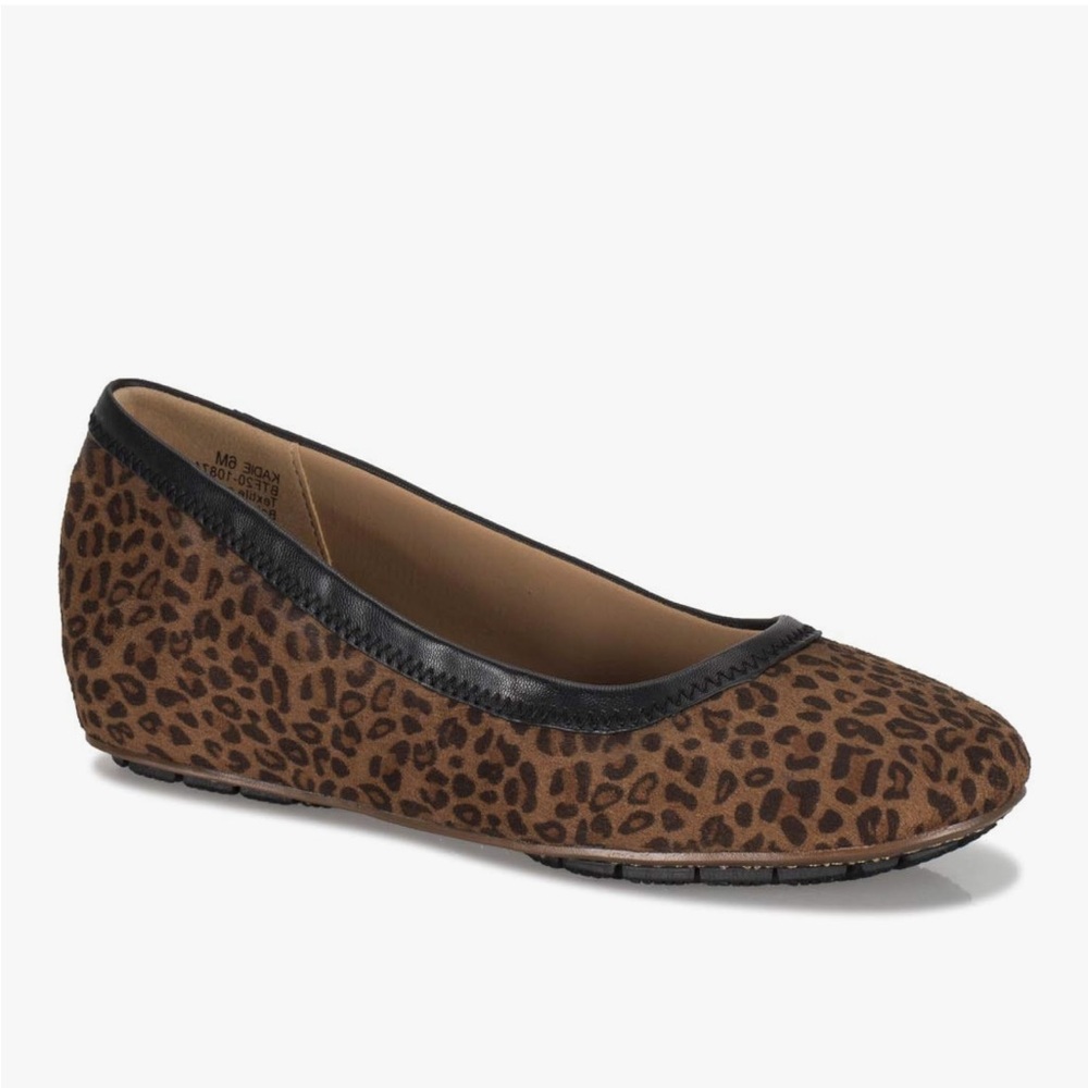 Baretraps Brown Leopard Print Hidden Heel Padded Wedge - Kadie